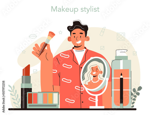 Fashion stylist concept. Modern, creative job, professional fashion