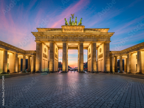 Fotografie, Obraz Brandenburg gate in Berlin, Germany