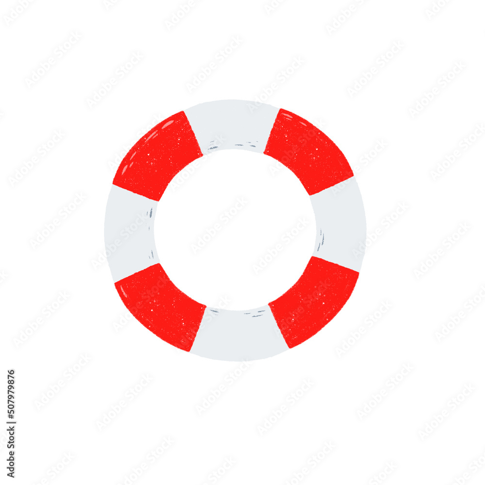 Lifeline. Hand-drawn illustration. Design element. Lifeline. Hand-drawn illustration. Design element.