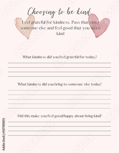 Journal Inserts, Planner Inserts, Self Love Gratitude. Daily Planner  