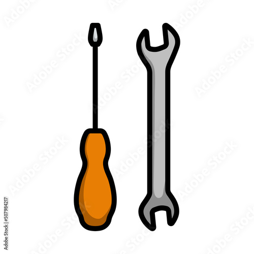 Wrench And Screwdriver Icon