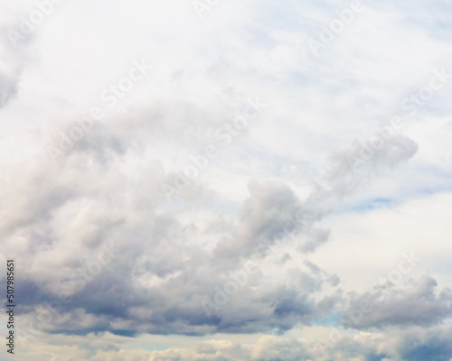 Fototapeta Naklejka Na Ścianę i Meble -  Cumulus thick clouds in sunny summer day, atmosphere background