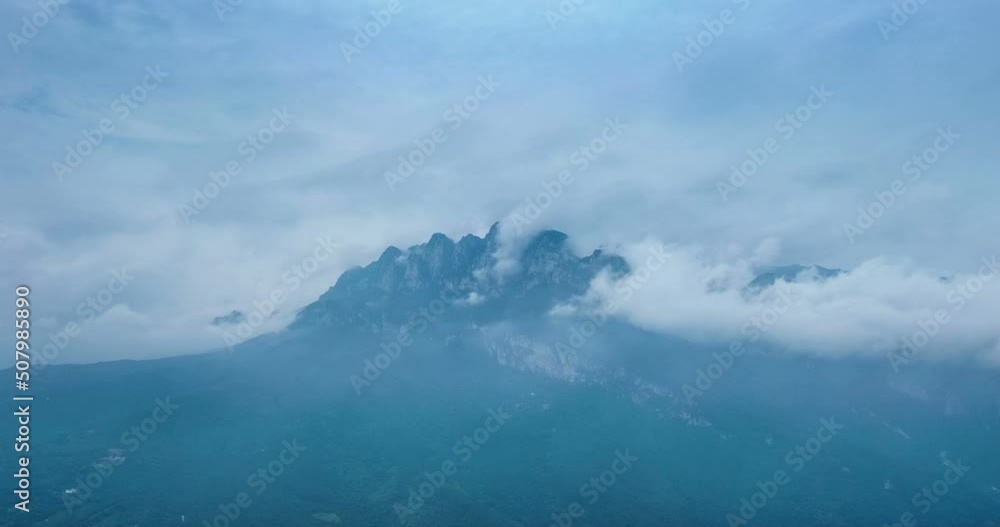 time lapse of the cloud and mist in five old peaks, Lushan national park, Jiangxi province, China time lapse of the cloud and mist in five old peaks, Lushan national park, Jiangxi province, China