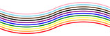 Vector illustration in LGBT concept. Symbol Lesbian, Gay, Bisexual, Transgender rainbow flag. Abstract banner, background, poster for pride month. Colorful wavy line rainbow flags.
