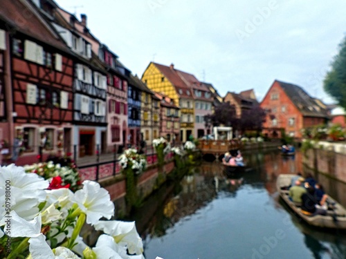 Colmar, France - August 2021 : Visit the beautiful town of Colmar in Alsace