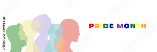 Vector illustration in LGBT pride month concept. Symbol Lesbian, Gay, Bisexual, Transgender. Abstract banner, background, poster for pride month or lgbt design.