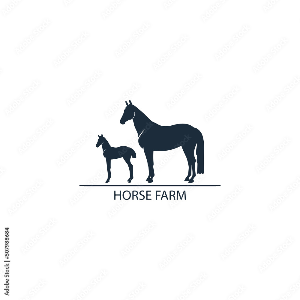 Logo design for horse farm