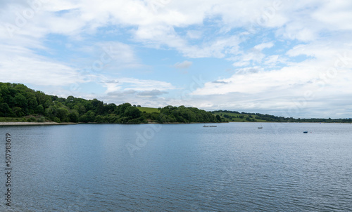 UK Cwmbran Lake view in Cloudy day