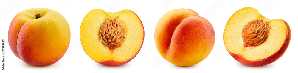 Peach isolated on white background Peach isolated on white background