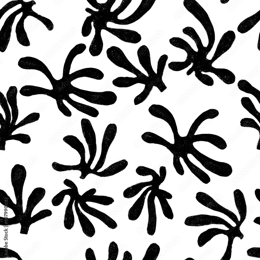 Matisse inspired abstract textured shapes seamless background. Surface pattern design for textile, wrapping paper and apparel. Matisse inspired abstract textured shapes seamless background. Surface pattern design for textile, wrapping paper and apparel.