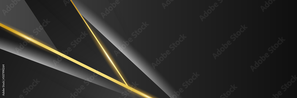 Black and gold abstract banner background Black and gold abstract banner background