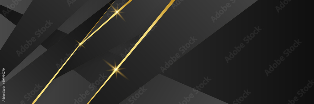 Black and gold abstract banner background Stock Vector | Adobe Stock