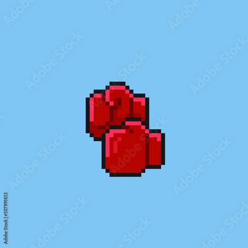 boxing glove in pixel art style