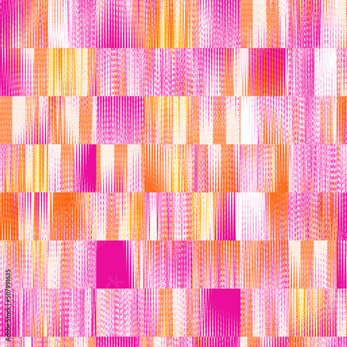 Modern tweed, linen, check seamless imitation pattern design. Creative background with stripes and watercolor effect. Textile print for bed linens, jacket, package, fabric and fashion concepts.