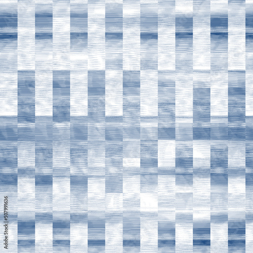 Modern tweed, linen, check seamless imitation pattern design. Creative background with stripes and watercolor effect. Textile print for bed linens, jacket, package, fabric and fashion concepts.