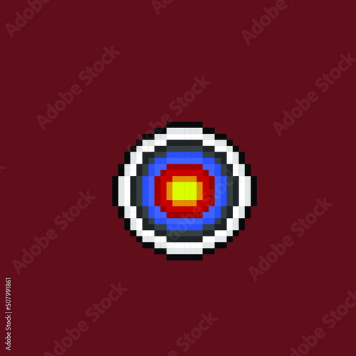 circle target for shooting in pixel art style