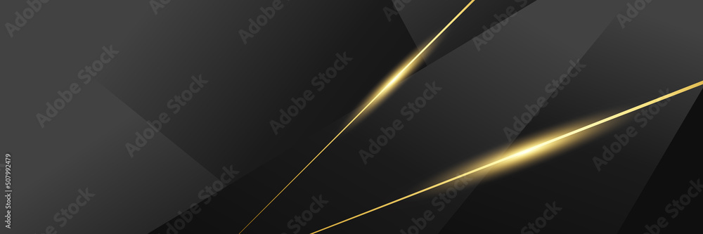 Black and gold abstract banner background Black and gold abstract banner background