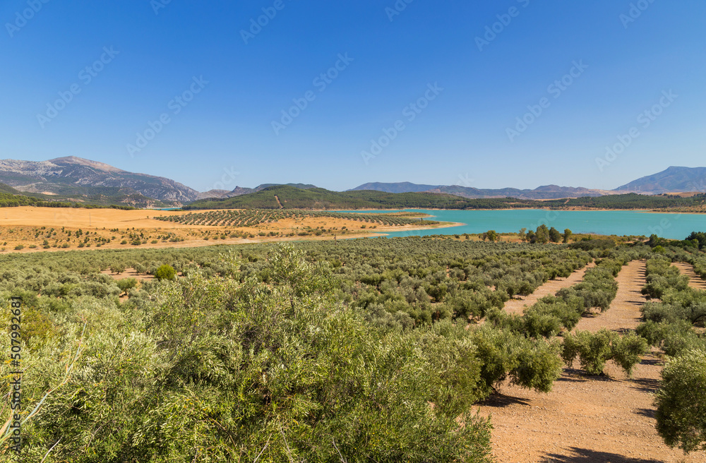 Blue lake in Zahara de la Sierra