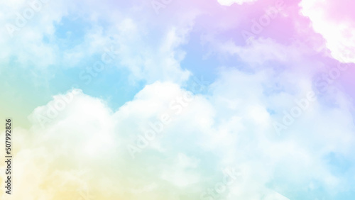 Photography Cloud and sky with a pastel colored background and wallpaper, abstract sky background in sweet color