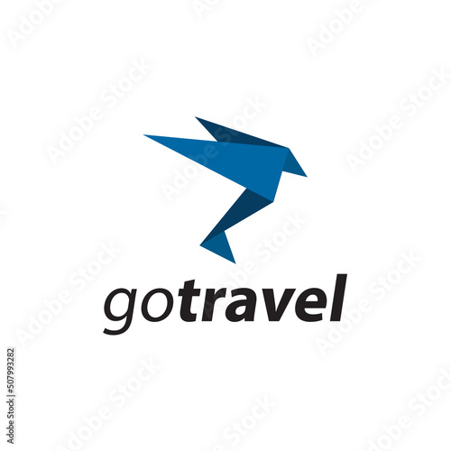 Bird Origami travel agency logo design