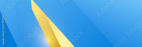 Free Download Light blue and gold banner background - GFXLoad