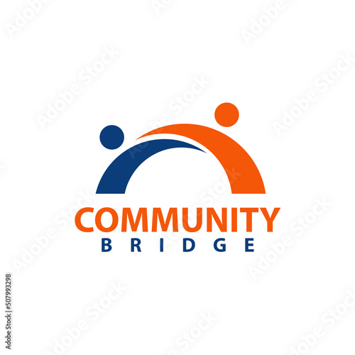 Bridge people community logo design