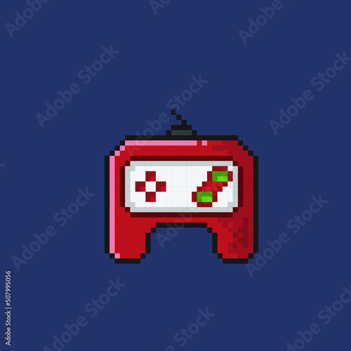 console stick controller in pixel art style