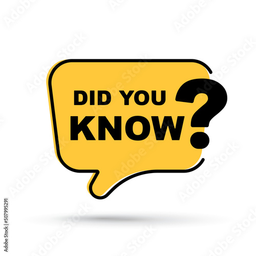 Did you know speech bubble illustration