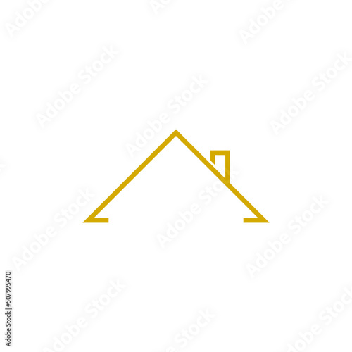 Simple house roof icon sign logo