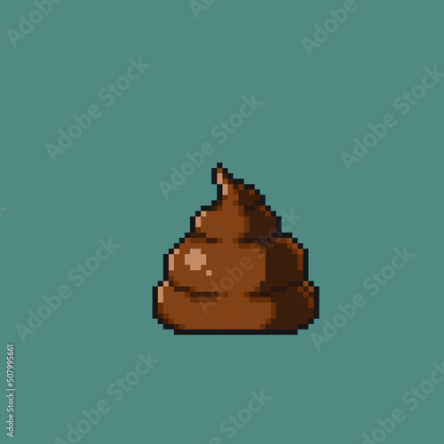 dirty feces in pixel art style