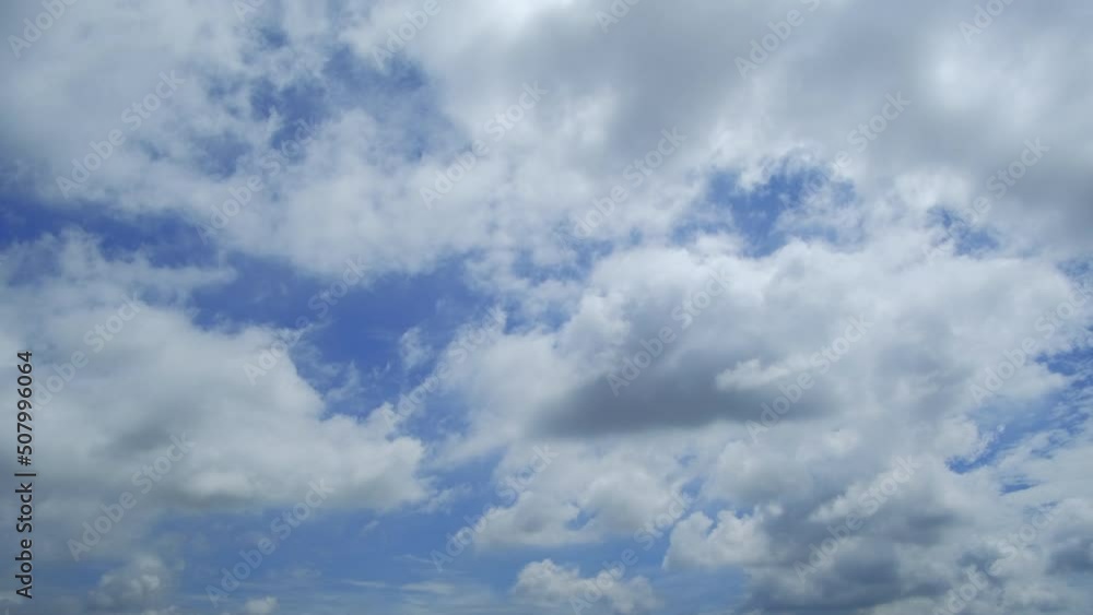 Blue sky with fluffy cloud time lapse on a sunny day 4k footage. Blue sky with fluffy cloud time lapse on a sunny day 4k footage.