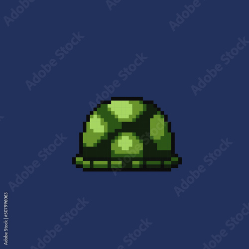 turtle shell in pixel art style