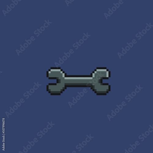 iron wrench in pixel art style
