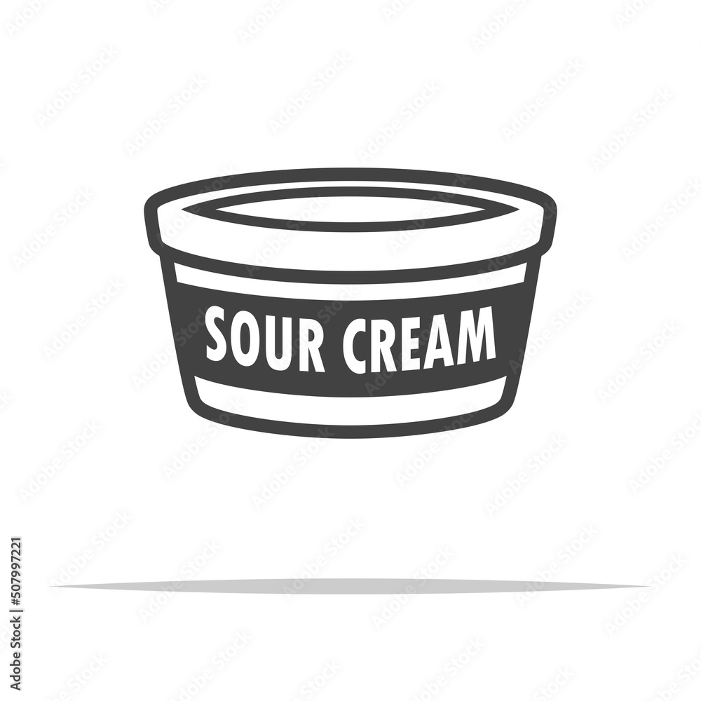 Sour cream cup icon transparent vector isolated Sour cream cup icon transparent vector isolated