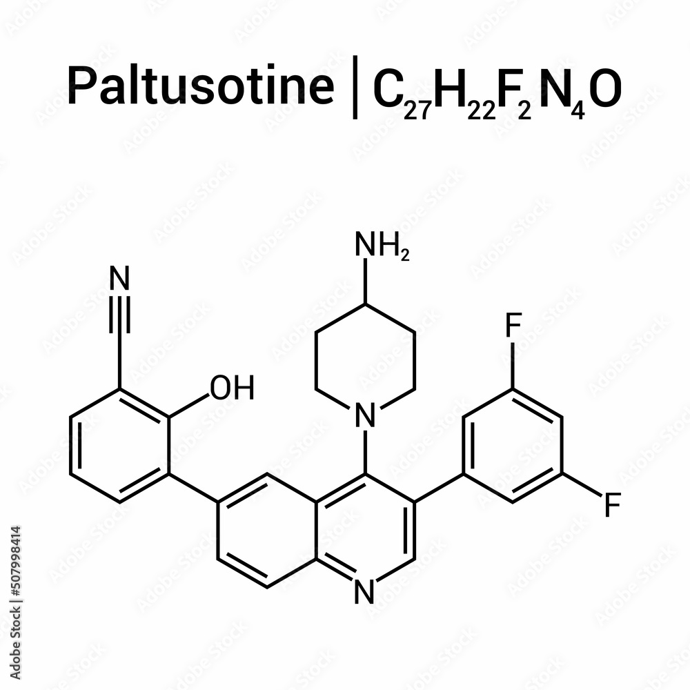 chemical structure of Paltusotine (C27H22F2N4O) chemical structure of Paltusotine (C27H22F2N4O)