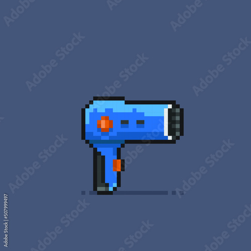 hair dryer tool in pixel art style