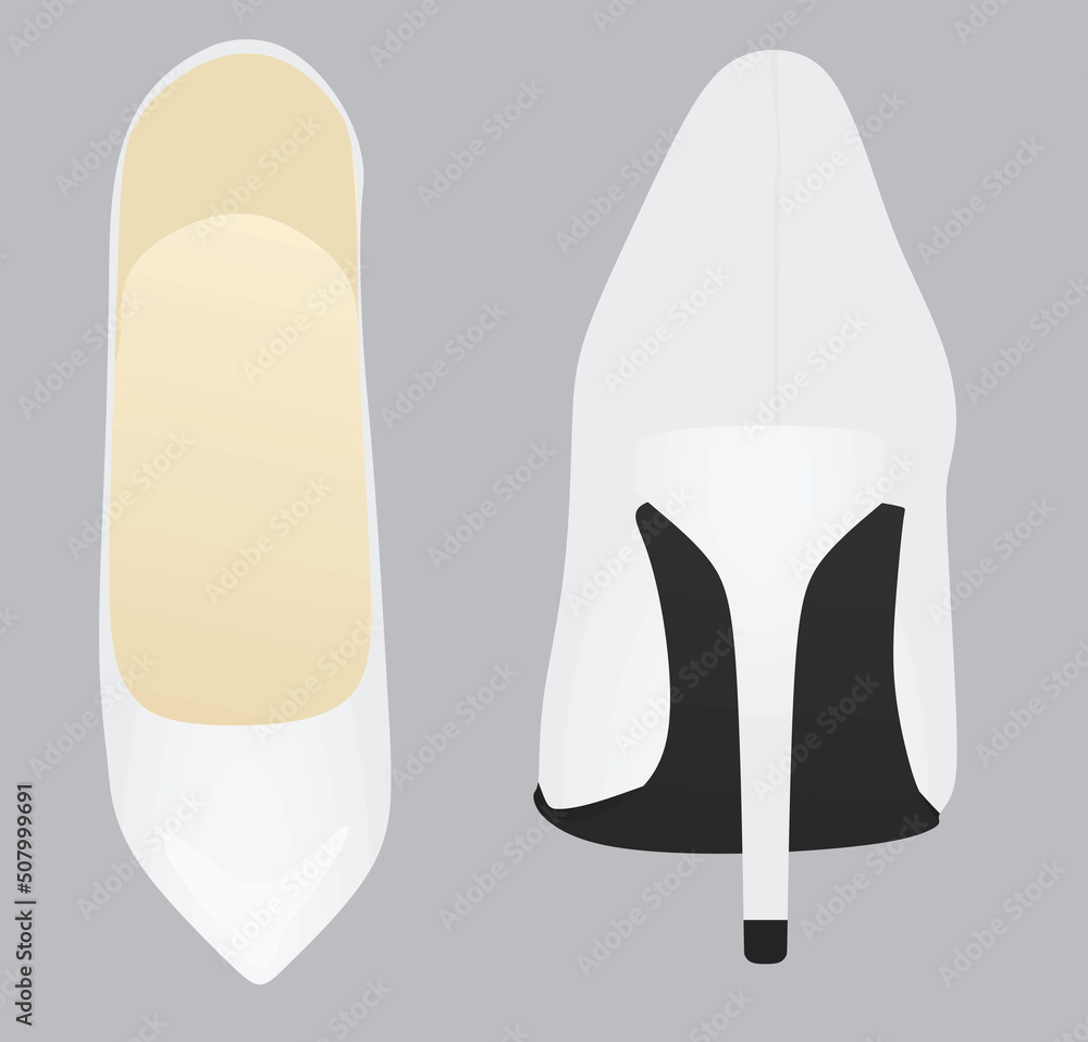 White elegant shoe. vector illustration White elegant shoe. vector illustration