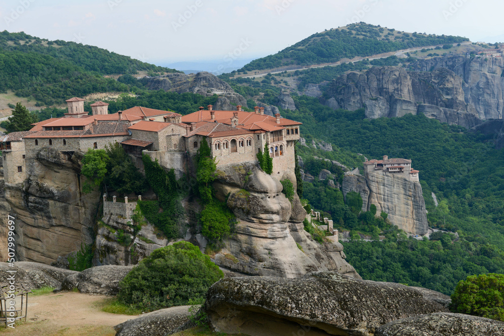 View at the monastery at Meteore in Greece View at the monastery at Meteore in Greece