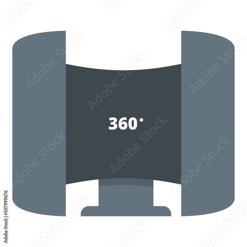 360 virtual tour icon cartoon vector. Online walk. House video