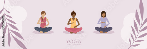 yoga for pregnant women healthy lifestyle set
