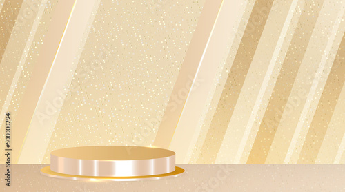 Luxury background for beauty product display with copy space, illustration vector.