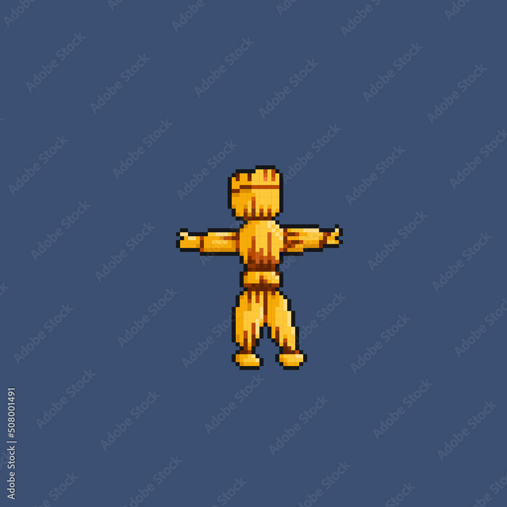 straw doll in pixel art style Stock Vector Adobe Stock