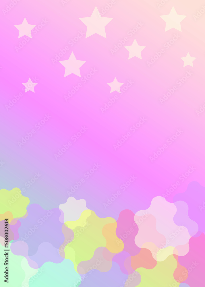 Colorful background decorated with stars.