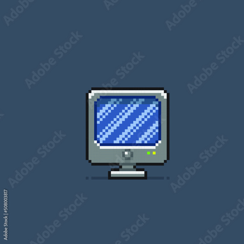 monitor in pixel art style
