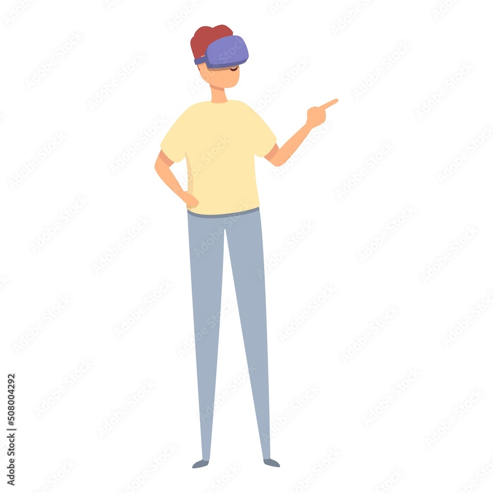 Vr glasses icon cartoon vector. Online video. Real walk Vr glasses icon cartoon vector. Online video. Real walk