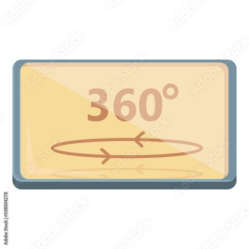360 virtual tour icon cartoon vector. Walk gallery. Video online