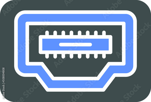 Vector Design Hdmi Port Icon Style
