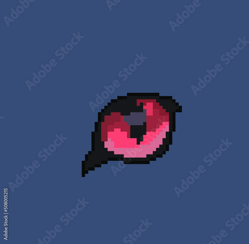 red eye in pixel art style