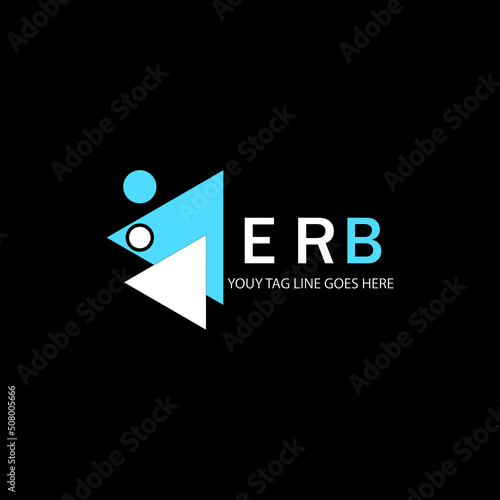 ERB letter logo creative design with vector graphic