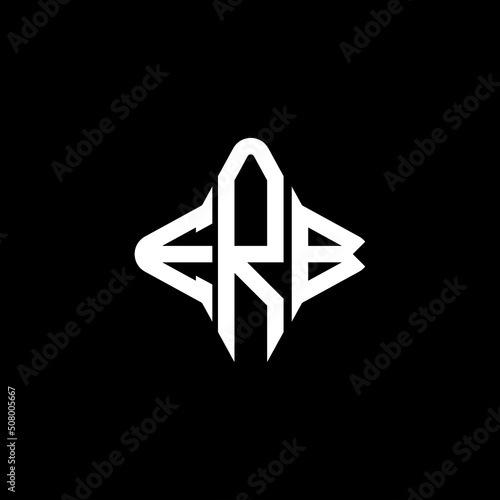 ERB letter logo creative design with vector graphic